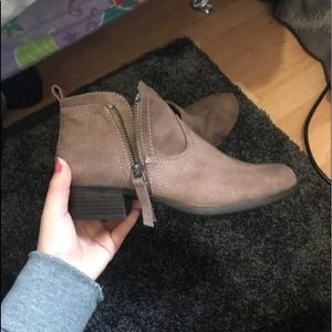 Side buckled cut out ankle booties